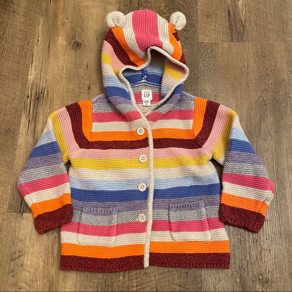 Baby Gap button up hooded sweater 18-24mo